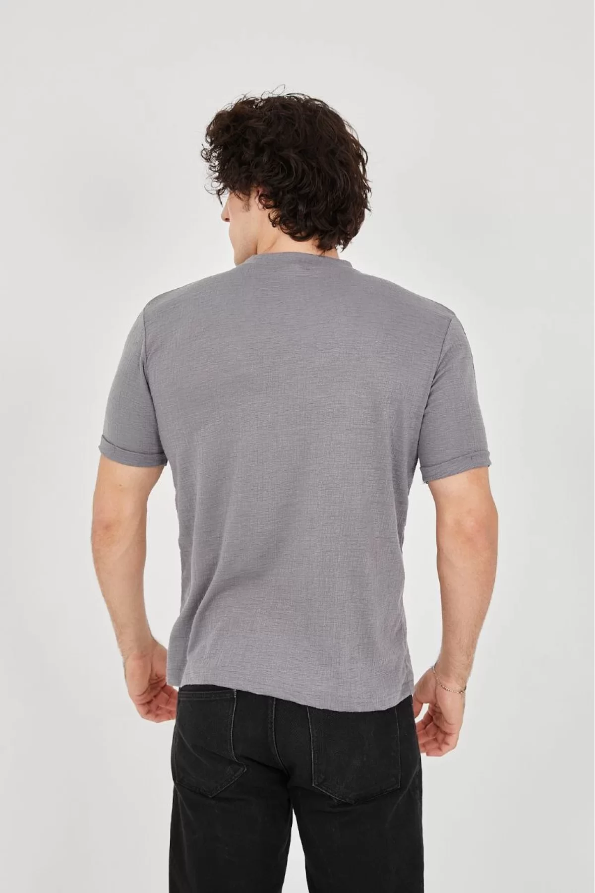 Unisex Jakar Kumaş Slim Fit T-Shirt