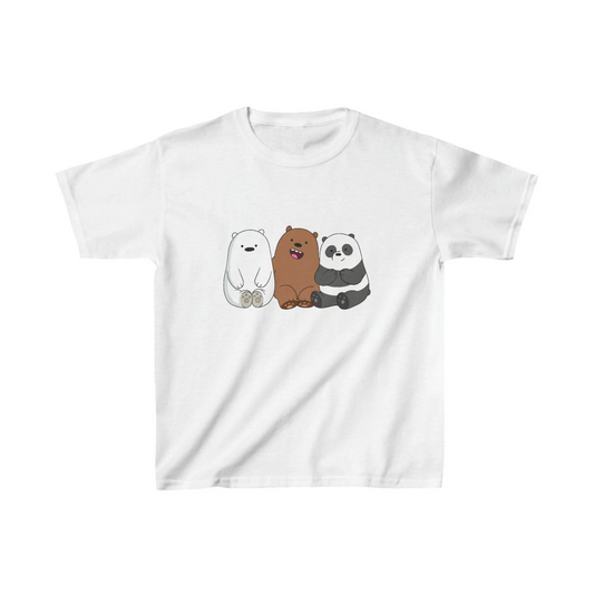Çocuk Unisex Baskılı T-Shirt - Beyaz