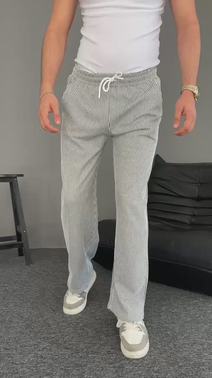 Su Yolu Çizgili Cepli Pantalon