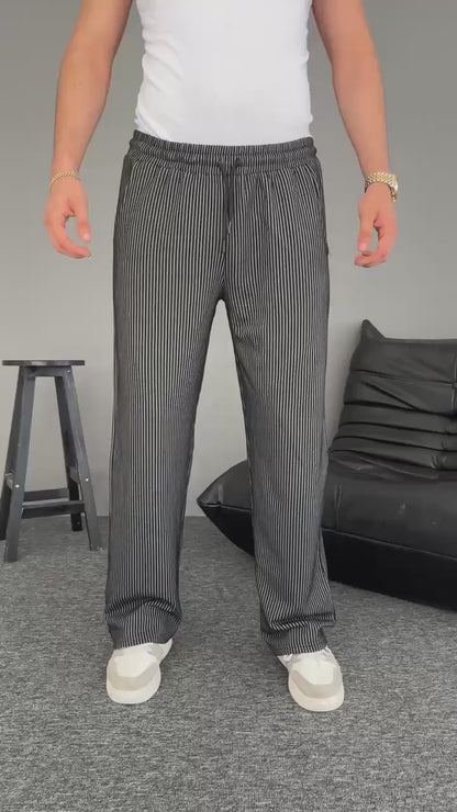 Su Yolu Çizgili Cepli Pantalon