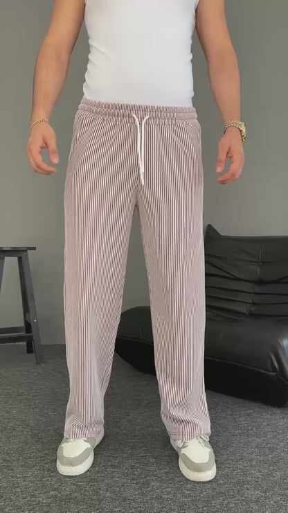 Su Yolu Çizgili Cepli Pantalon