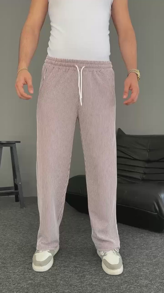 Su Yolu Çizgili Cepli Pantalon