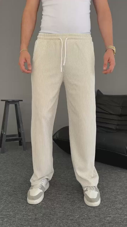 Su Yolu Çizgili Cepli Pantalon