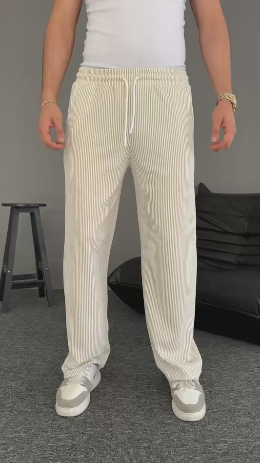 Su Yolu Çizgili Cepli Pantalon