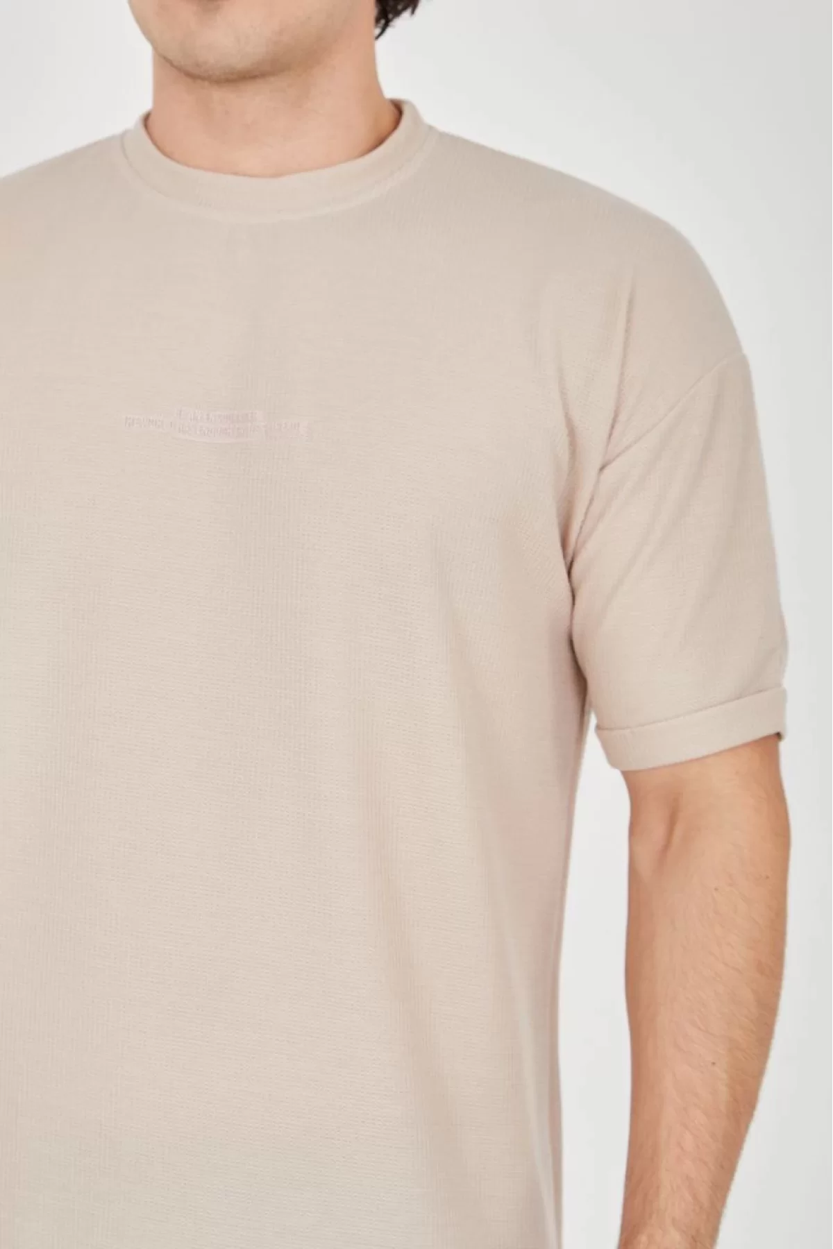Unisex Jakar Kumaş Rahat Kol T-Shirt