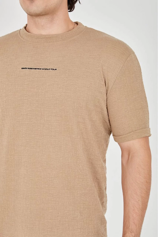 Unisex Jakar Kumaş Slim Fit T-Shirt