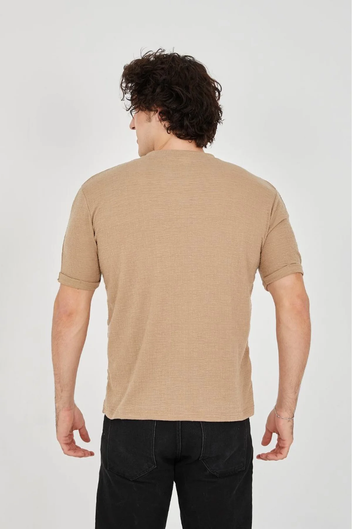 Unisex Jakar Kumaş Slim Fit T-Shirt