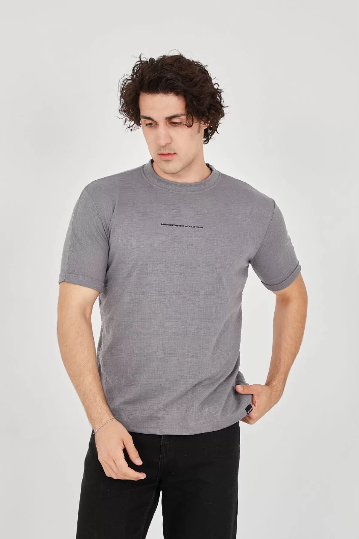 Unisex Jakar Kumaş Slim Fit T-Shirt