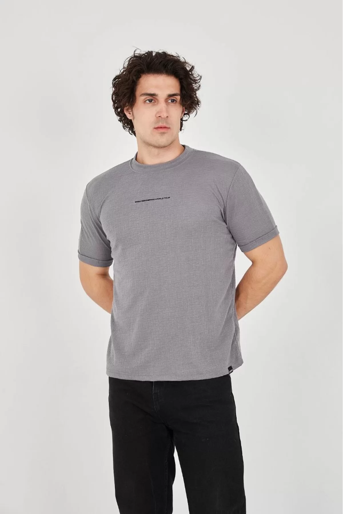 Unisex Jakar Kumaş Slim Fit T-Shirt