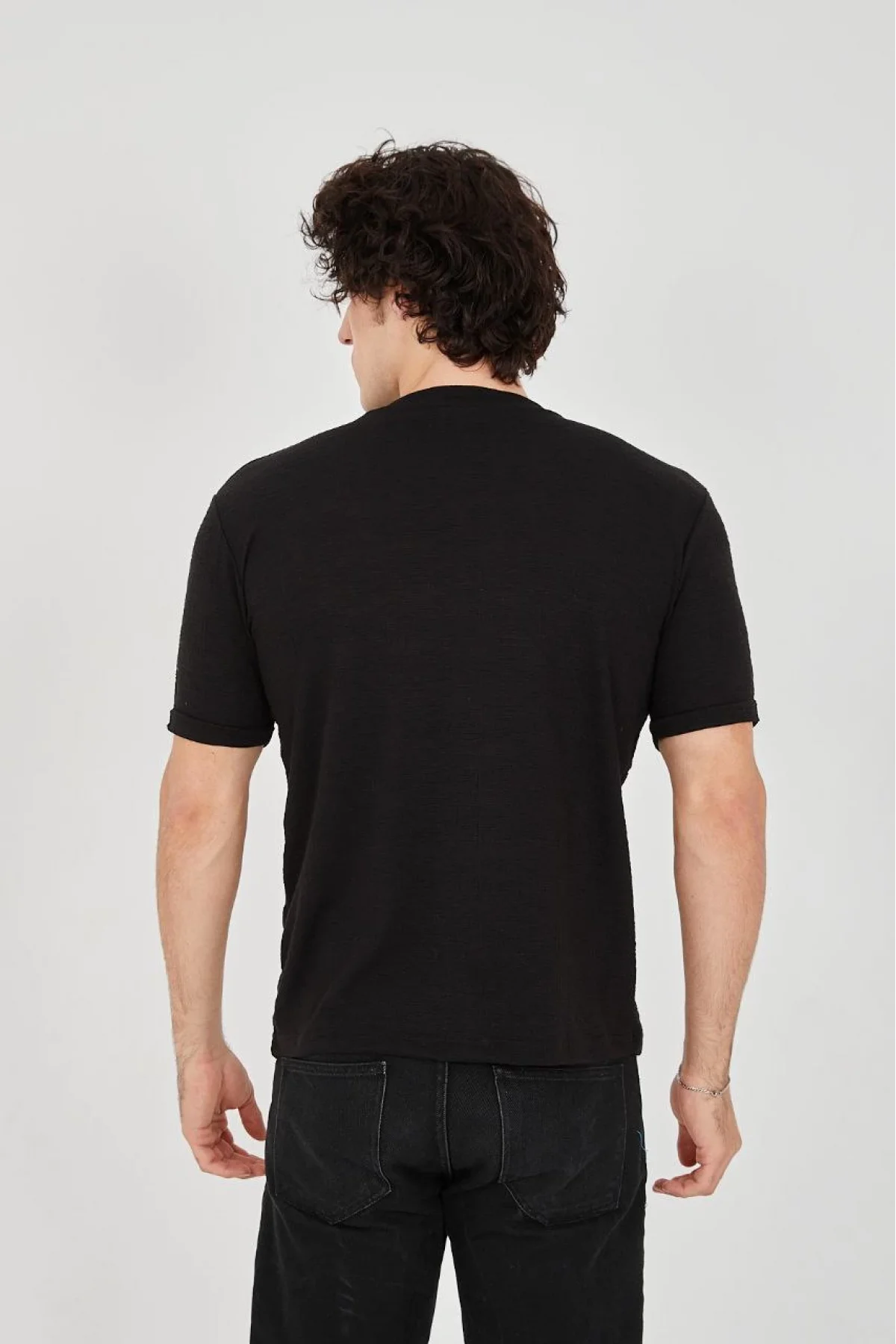 Unisex Jakar Kumaş Slim Fit T-Shirt